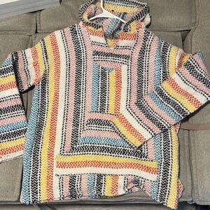 Multicolor Striped baja hoodie